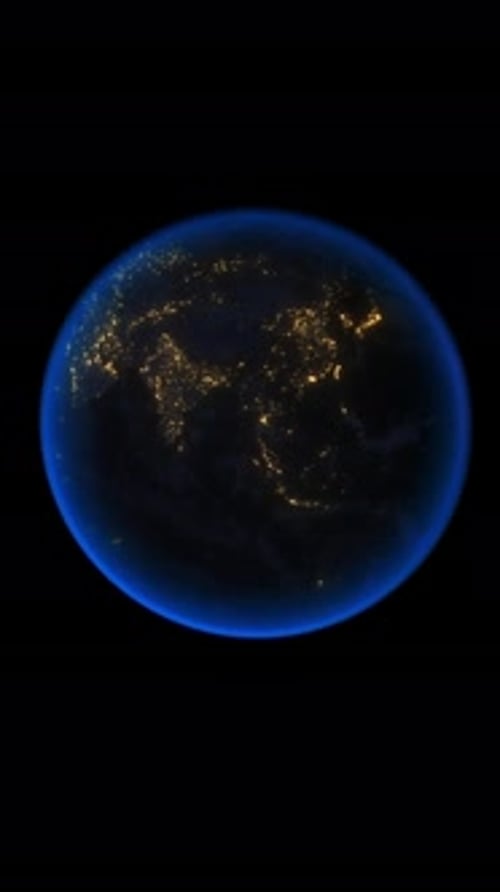 Vertical Video Realistic CG Earth Animation