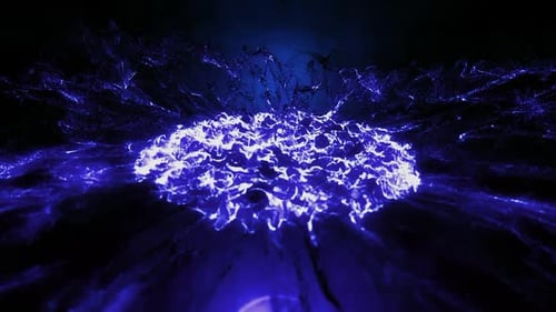 Blue Glowing Net Waving Animation Background