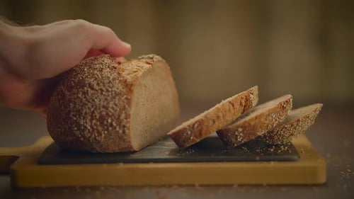 Bakery Concept of Homemade Breads Loaf Pastry Food Background