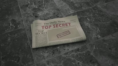 Top Secret Newspaper Stamp Reveal Animation