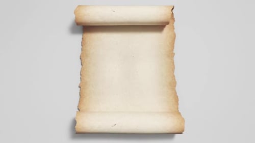 Epic Yellow Scroll Opens on white background