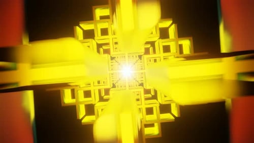 Lebendige Neonblitzlichter pulsieren auf der Disco-Kulisse