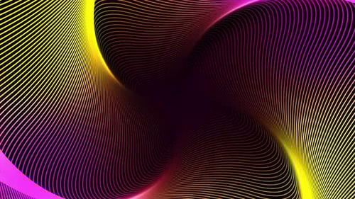 Abstract Glowing Gradient Lines Tunnel Loop Background