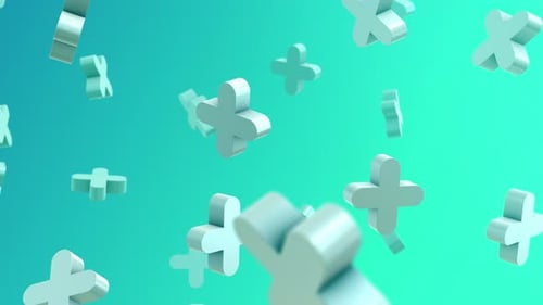 Hintergrundanimation mit Falling Plus-Schildern