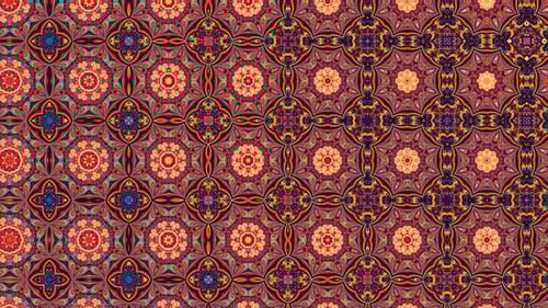 Vibrant Abstract Kaleidoscopic Pattern Loop Background