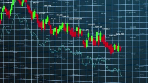 Stock Market Analysis Visual Representation of Price Movement with Candlestick Charts Showcasing