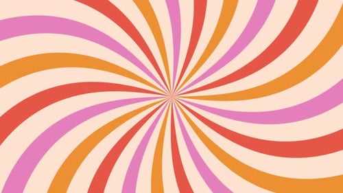 Colorful Retro Swirl Background Animation