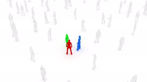 Diverse Figures Stand Out in a Minimalist Crowd