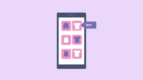 Online Shopping E-commerce Mobile Application Animation