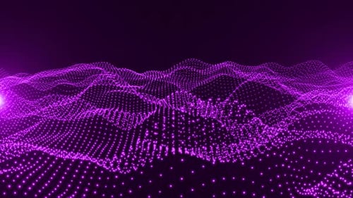 Abstract digital connection moving dots and lines background. 3804