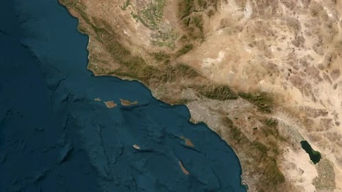 Mapa con zoom de la ciudad de Thousand Oaks - EE. UU.