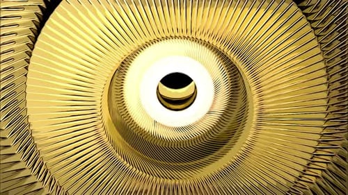 Abstrakte goldene Ringe, optische Täuschung