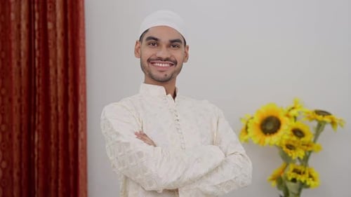 Confident Happy Muslim Man