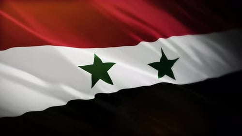 Schwenken der syrischen Flagge - 4K