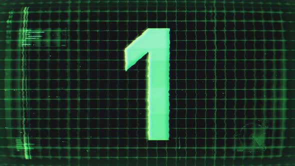 Countdown Digital Hologram Screen Number 1, Backgrounds Motion Graphics ...