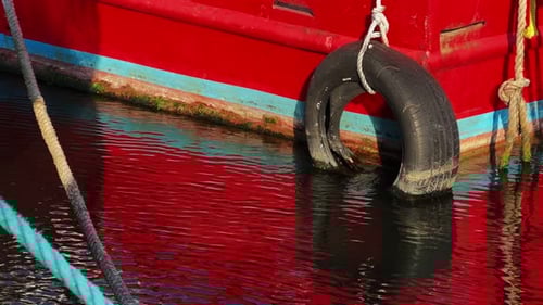 Fishing Boat Reflection On Sea Water 15