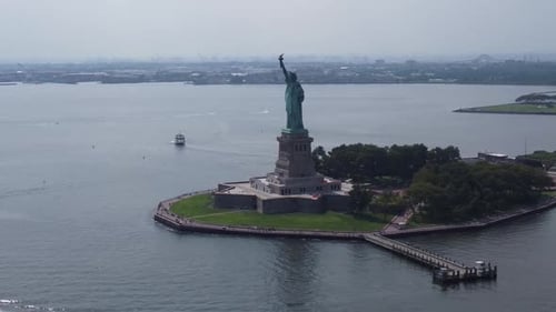 Statue of Liberty island in new york city
