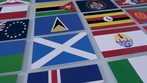 Array of International Country National Flags