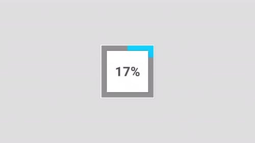Loading animation progress bar circle and linear style with percentage, digital preloader countdown.