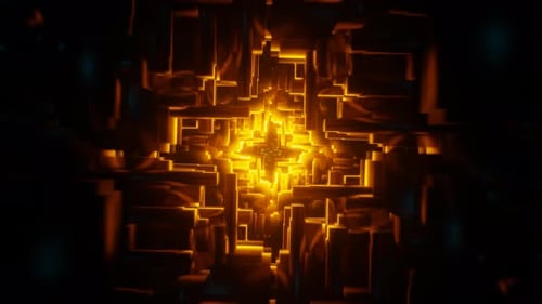 A Continuous VJ Loop with Vibrant Neon Lights in a Rhythmic Disco Flash Pattern