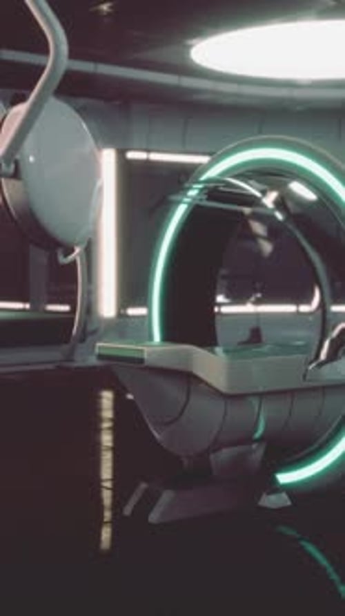 Futuristic MRI Magnetic Resonance Laboratory