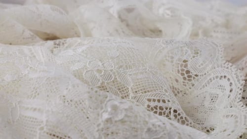 Elegant White Lace with Intricate Flower Detail