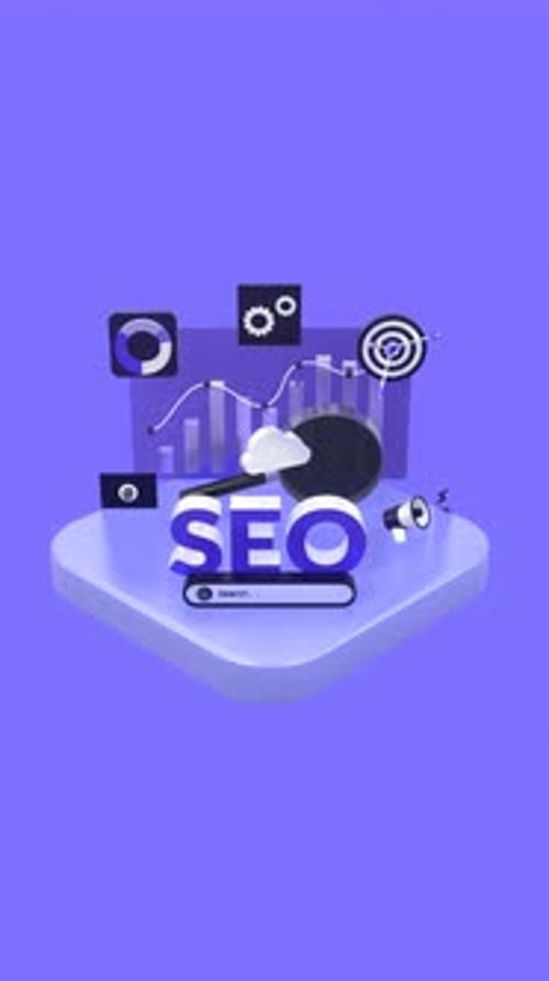 Modern 3D SEO Analytics and Search Engine Optimization Icons