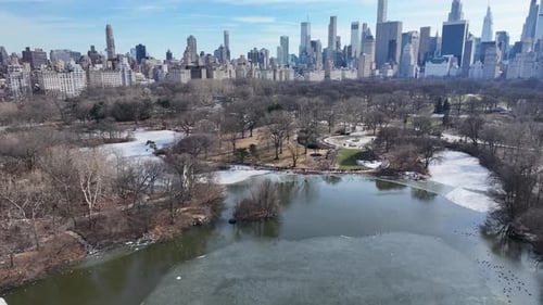 Central Park At Manhattan In New York United States.