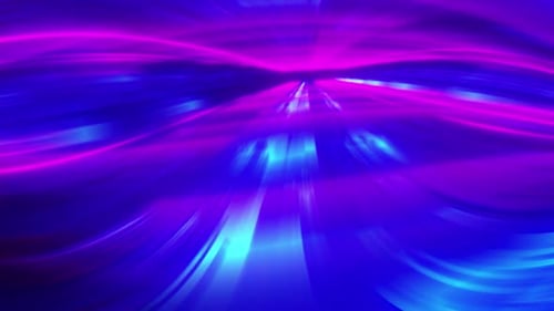 Neon Abstract Wavy Lines Warp Speed Loop Background