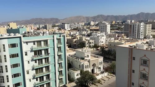 Mascate Skyline Bâtiments urbains Architecture Paysage urbain Sultanat d'Oman Capitale du Moyen-Orient