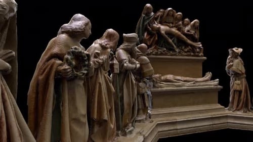 Ancient Religious Statues Lamentation Scene 3D Scan