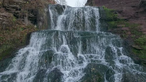 Waterfall Green River Water Rocks Landscape Nature Forest