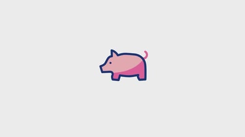 Animated Flat Design Animal Icons Collection