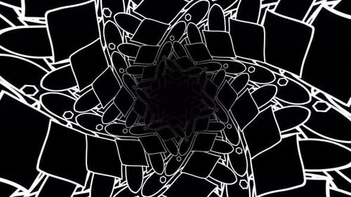 Hypnotic Background Seamless Looped Black And White
