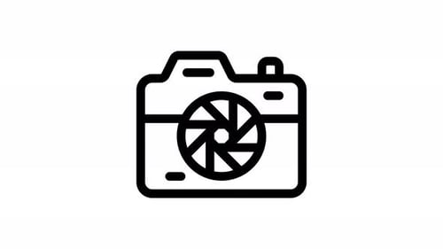 Animated Camera Aperture Icon Loop for Photography