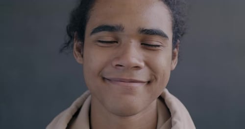 Smiling Young Adult Portrait Close Up