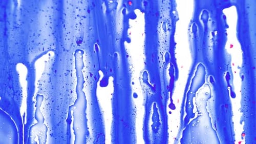 Blue Paint Dripping Abstract Background