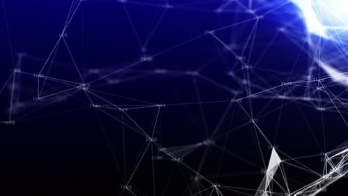 Digital Blue Background With Dots And Lines