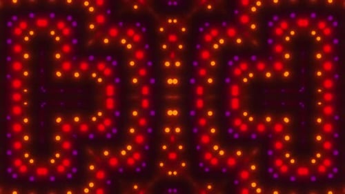 Glowing Neon Dots Abstract Geometric Grid Loop