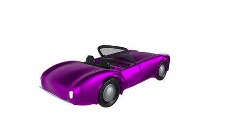 Shiny Purple Convertible Car