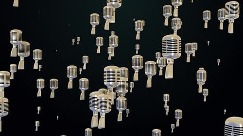 Podcast Microphone Background Loop