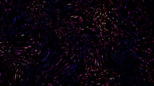 Abstract Multicolor Particle Vortex with Swirling Neon Energy Flow and Wavy Nebula Particle Streaks.