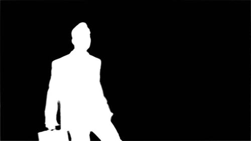 Écran vert d'un homme d'affaires Hailing Taxi