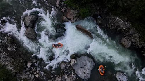 Rafting Footage Taken With Drone