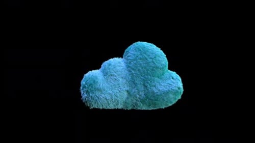Plüschwolken-Symbol für soziale Medien Alpha Loop