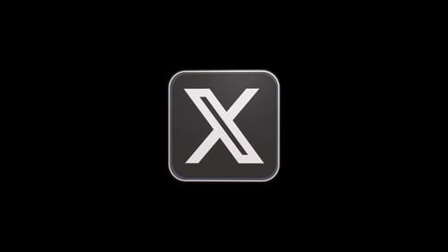 3D Spinning 'X' Icon Animation