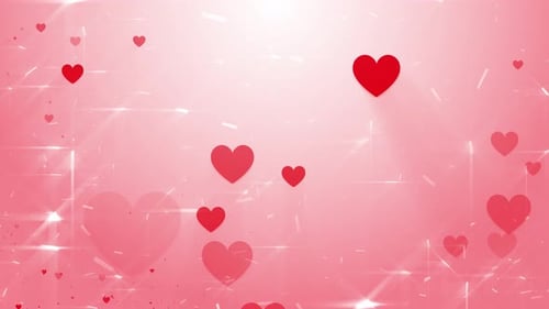 Valentines Hearts Background Loop