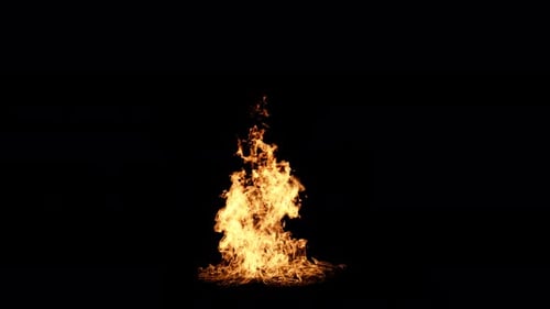 Realistic Burning Fire Element VFX Animation