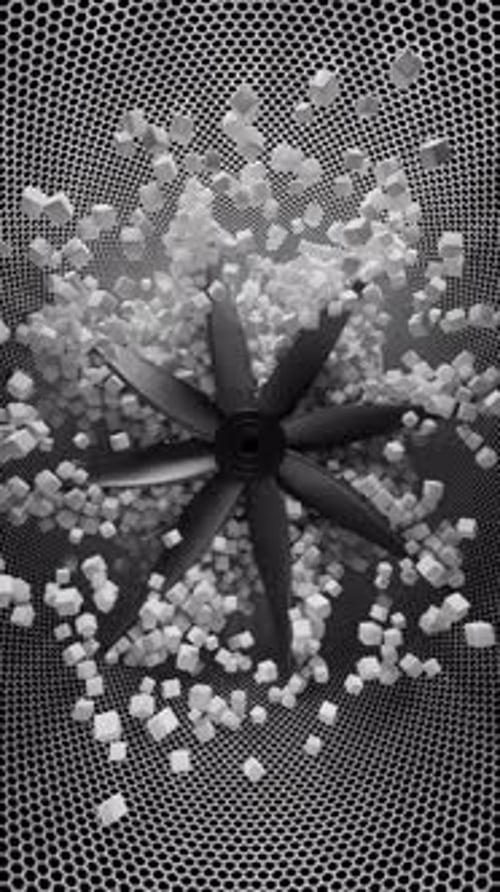 Animation de formes de boucles 3D de sphères blanches