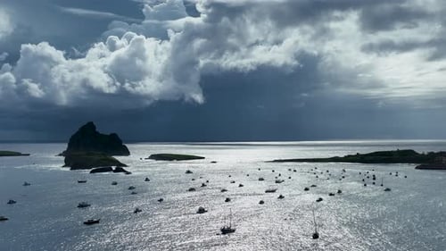Cloudscape At Fernando De Noronha In Pernambuco Brazil.
